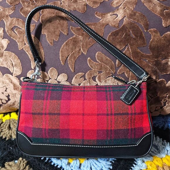 RARE Tartan Vintage Coach Y2k Demi Shoulder Bag Purse - Picture 1 of 8